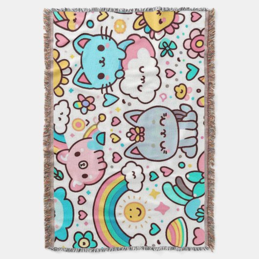Kawaii Deken (Voorkant Verticaal)