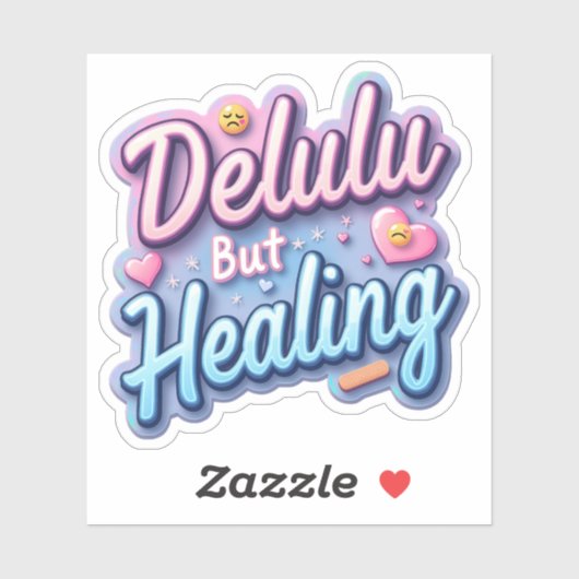 Kawaii Delulu, maar genezing Sticker (Vel)