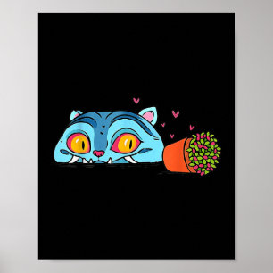 Kawaii Demon Cat Funny Anime Otaku Japans Poster