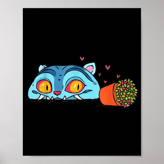 Kawaii Demon Cat Funny Anime Otaku Japans Poster (Voorkant)