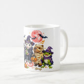 Kawaii Demon Hunter Wasbeer & Vrienden – Griezelen Koffiemok (Voorkant rechts)