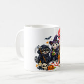 Kawaii Demon Hunter Wasbeer & Vrienden – Griezelen Koffiemok (Voorkant links)