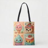Kawaii Dessert Canvas tas (Voorkant)