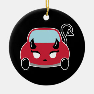 Kawaii Devil Car Keramisch Ornament