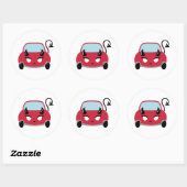 Kawaii Devil Car Ronde Sticker (Vel)