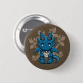 Kawaii Dice Dragon Button Pin (Voorkant /achterkant)