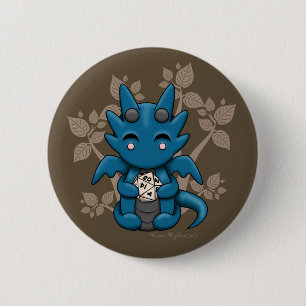 Kawaii Dice Dragon Button Pin
