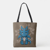 Kawaii Dice Dragon Canvas Canvas tas (Achterkant)