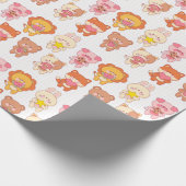 Kawaii Dieren met voedsel Cadeaupapier (Hoek)