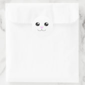 Kawaii Dierengezicht Ronde Sticker (Tas)