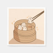 Kawaii Dim Sum Bunnies Papieren servetten (Voorkant)