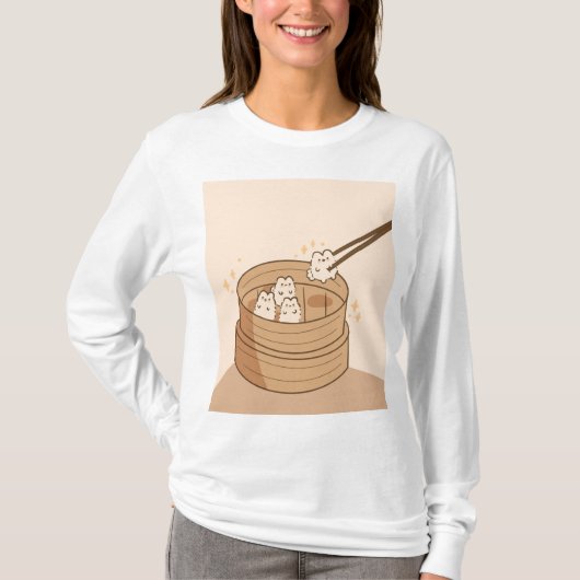 Kawaii Dim Sum Bunnies T Shirt (Voorkant)