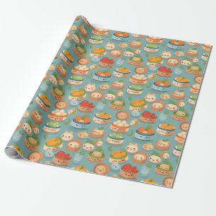 Kawaii Dim Sum Zondag Patroon Cadeaupapier