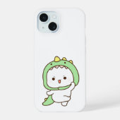 Kawaii Dino Dance iPhone Case – Schattigee Cartoon iPhone 15 Case (Achterkant)