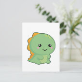 Kawaii Dinosaur Briefkaart (Staand voorkant)
