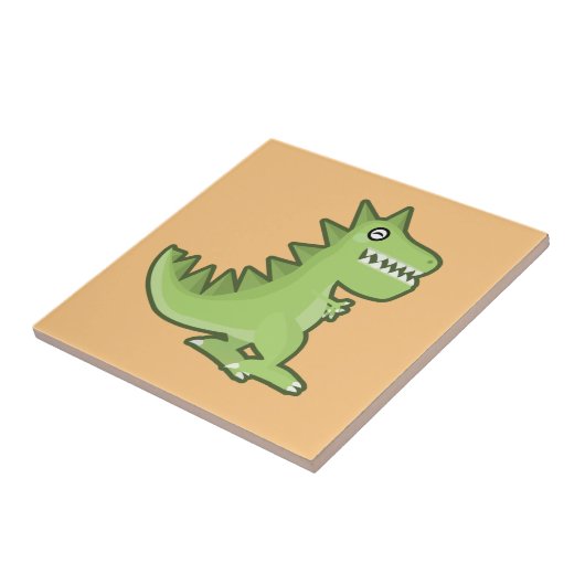 Kawaii Dinosaur Tegeltje (Zijkant)