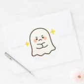 Kawaii Disapproving Ghost Sticker (Envelop)