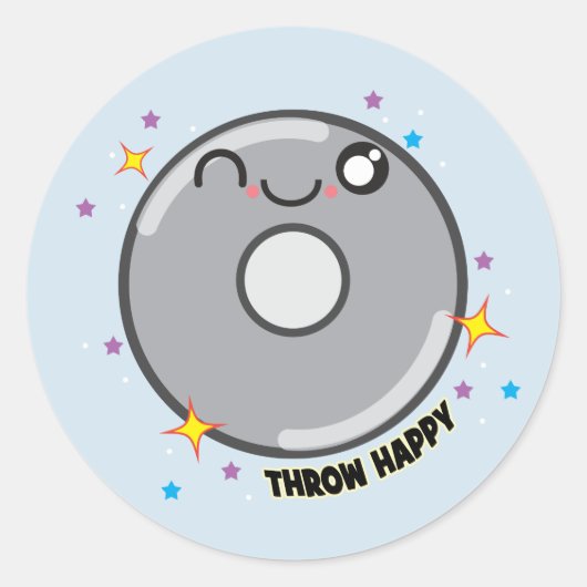Kawaii Discus Thrower Stickers Gift (Voorkant)