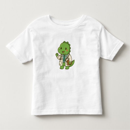 Kawaii Doctor Dinosaur – Cute Dino Jobs Kinder Shirts (Voorkant)