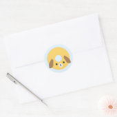 Kawaii Dog Donut Ronde Sticker (Envelop)