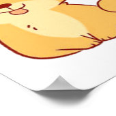 Kawaii dog Shiba Poster (Hoek)