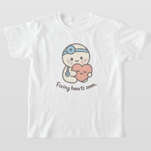 Kawaii Dokter Die Hartjes Repareert T-Shirt Binnen