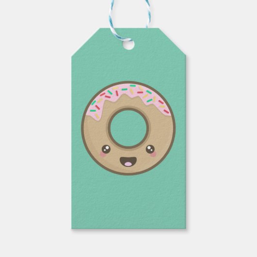 Kawaii donut cadeaulabel (Voorkant)