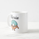 Kawaii Donut Coffee Lover Personalized Coffee Mug Koffiemok (Voorkant links)