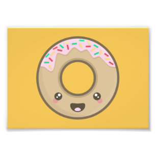Kawaii donut foto afdruk