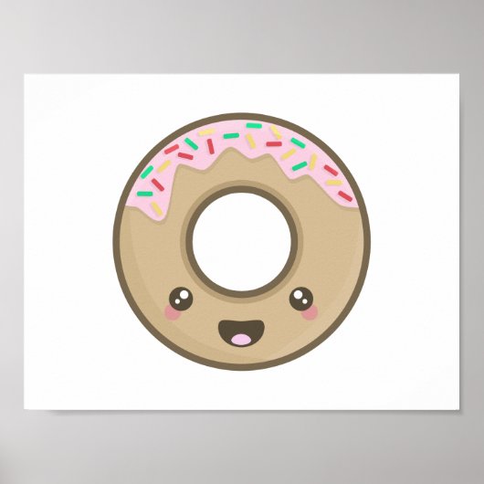 Kawaii donut poster (Voorkant)