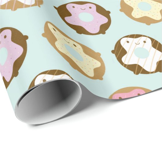 Kawaii Donuts Cadeaupapier (Rol Hoek)