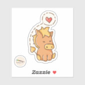 Kawaii Doodle Pony Love Sticker (Vel)