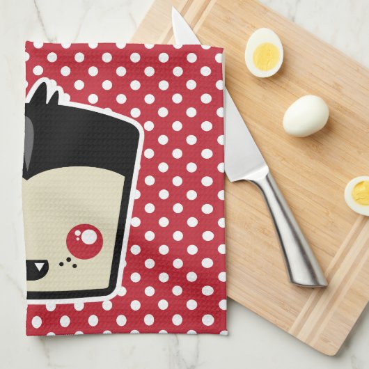Kawaii Dracula Kitchen Towel Theedoek (Quarter Fold)