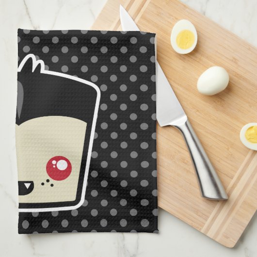 Kawaii Dracula Kitchen Towel Theedoek (Quarter Fold)
