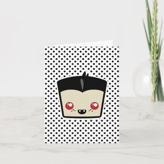 Kawaii Dracula Note Card Kaart (Voorkant)