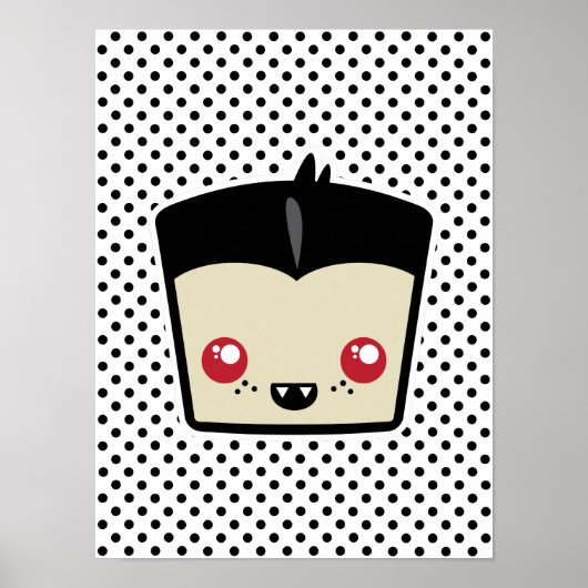 Kawaii Dracula Poster Print (Voorkant)