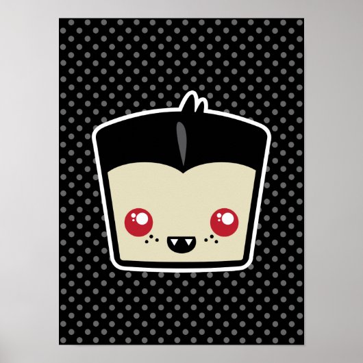 Kawaii Dracula Poster Print (Voorkant)