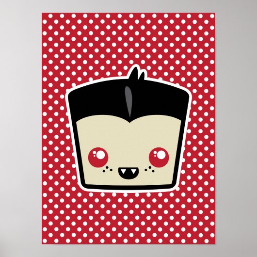 Kawaii Dracula Poster Print (Voorkant)
