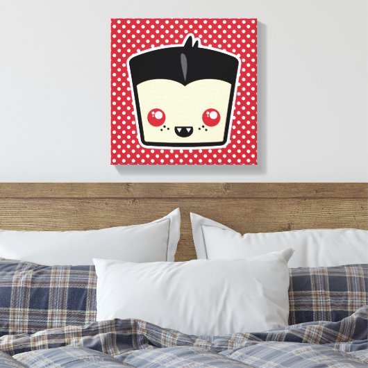 Kawaii Dracula Wrapped Canvas (Insitu (Slaapkamer))