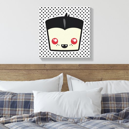 Kawaii Dracula Wrapped Canvas (Insitu (Slaapkamer))