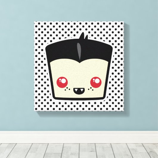Kawaii Dracula Wrapped Canvas (Insitu (Houten vloer))