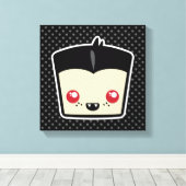 Kawaii Dracula Wrapped Canvas (Insitu (Houten vloer))