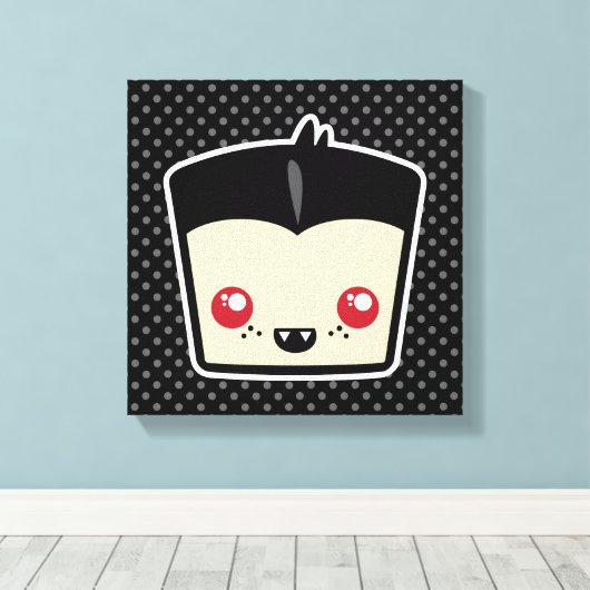 Kawaii Dracula Wrapped Canvas (Insitu (Houten vloer))