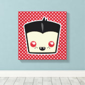 Kawaii Dracula Wrapped Canvas Afdruk (Insitu (Houten vloer))