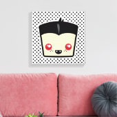 Kawaii Dracula Wrapped Canvas Afdruk (Insitu (Woonkamer))