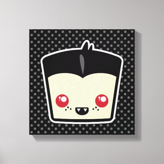 Kawaii Dracula Wrapped Canvas Afdruk (Voorkant)