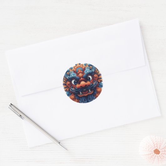 Kawaii Dragon Seal Sticker Chinees Erfgoed (Envelop)