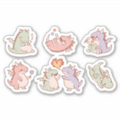 KAWAII DRAGON STICKERS SET (Voorkant)