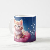 Kawaii Dreamy Cat Koffiemok (Voorkant links)
