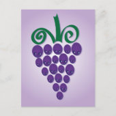 Kawaii druiven briefkaart (Voorkant)